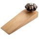 Black And Golden Leaf Big Melon Ceramic Wooden Door Stopper